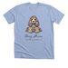 Dog Mom, a Heather Baby Blue Premium Unisex Tee