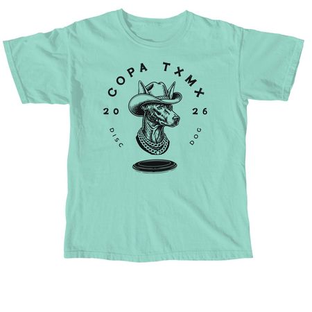 2026 COPA TxMx, a Chalky Mint Comfort Colors Unisex Tee