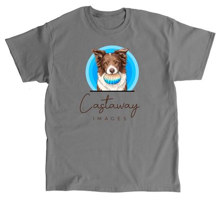 Shirts & Hoodies (Brown Text), a Charcoal Classic Unisex Tee