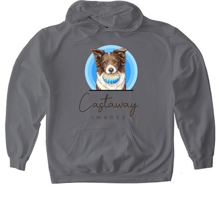 Shirts & Hoodies (Brown Text), a Charcoal Gildan Softstyle Pullover Hoodie
