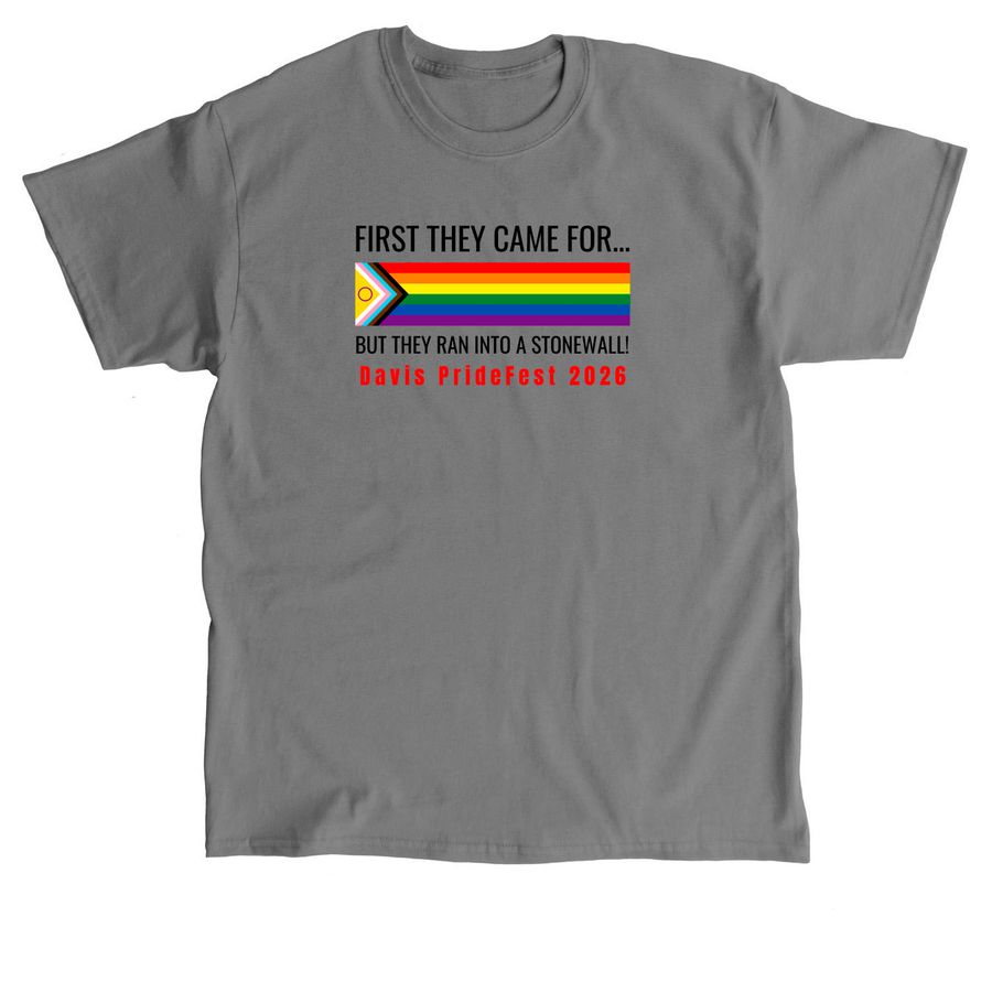 Stonewall Davis PrideFest 2026, a Charcoal Classic Unisex Tee