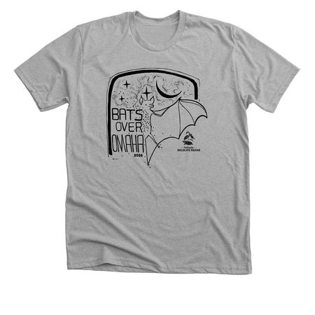Bats Over Omaha 2026, a Athletic Heather Premium Unisex Tee