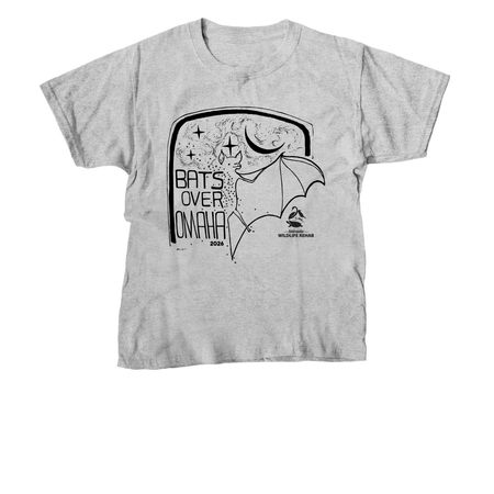 Bats Over Omaha 2026, a Sport Grey Youth Unisex Tee