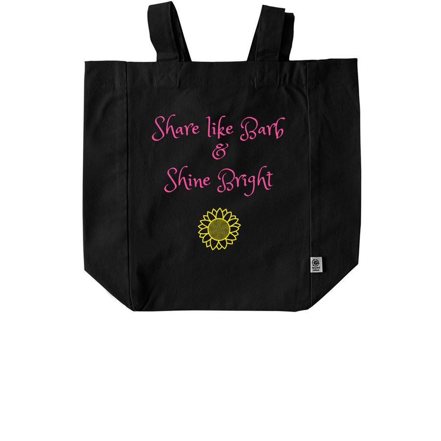 Share like Barb tote, a Black Recycled Cotton Tote Bag