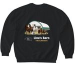Lina's Barn, a Black Softstyle Crewneck Sweatshirt (back-view)