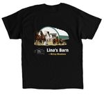 Lina's Barn, a Black Classic Unisex Tee (back-view)
