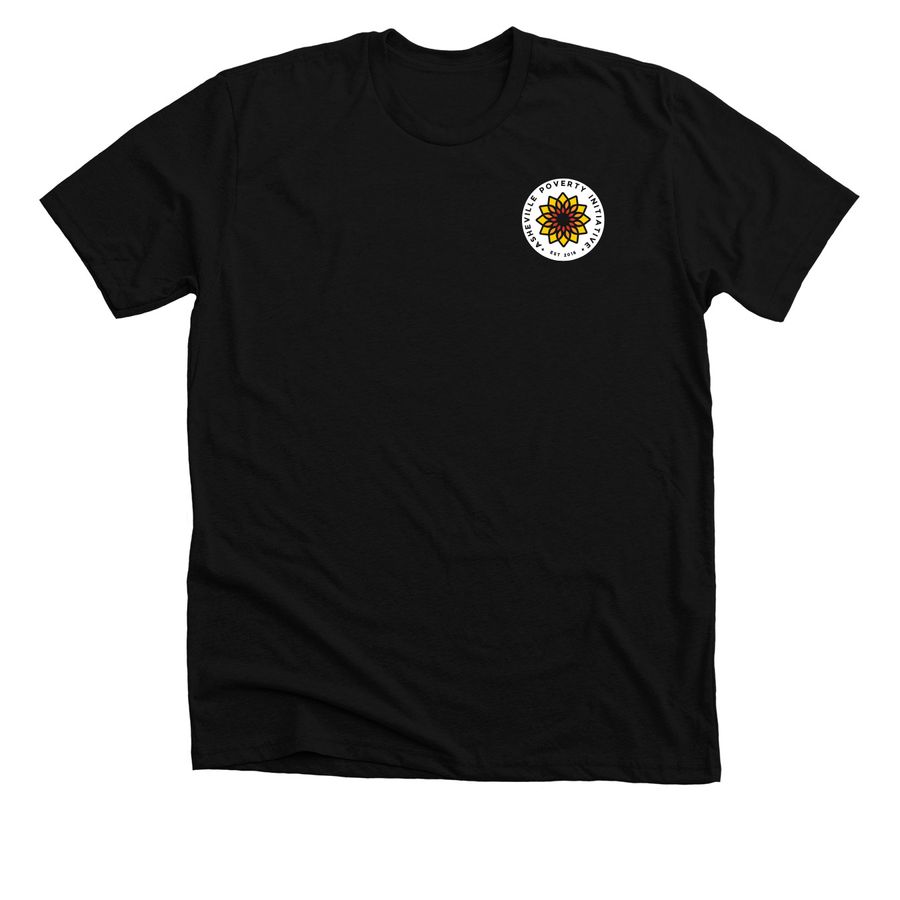 Asheville Poverty Initiative, a Solid Black Blend Premium Unisex Tee