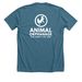 AO Adopt Tee, a Heather Deep Teal Premium Unisex Tee (back-view)