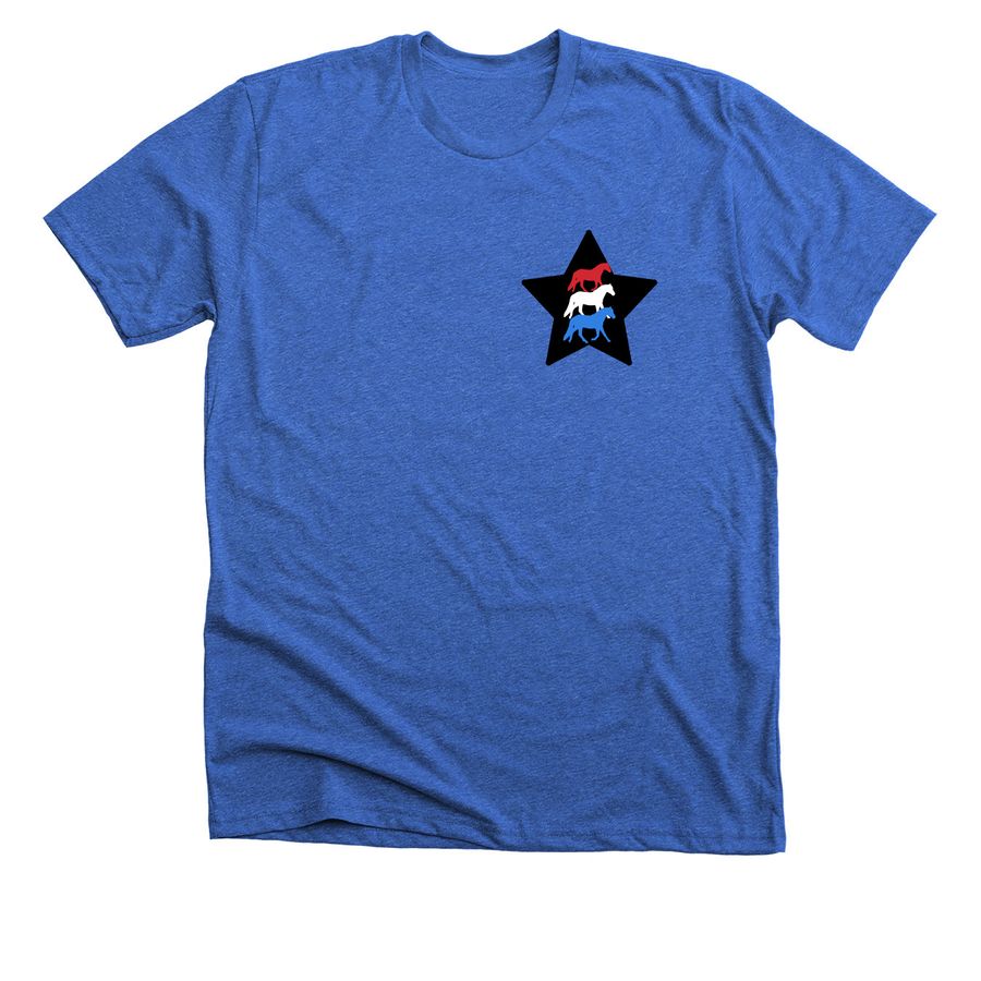 Valor Horses, a Heather True Royal Premium Unisex Tee