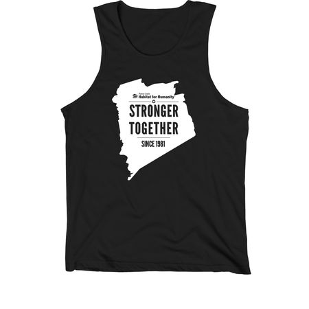 STRONGER TOGETHER, a Black Premium Cotton Tank