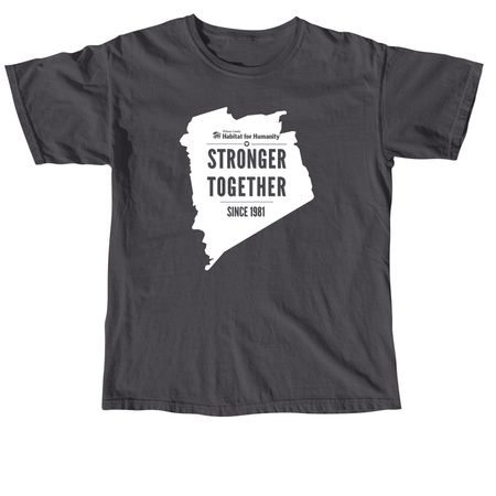 STRONGER TOGETHER, a Graphite Comfort Colors Unisex Tee