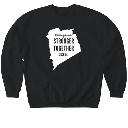STRONGER TOGETHER, a Black Softstyle Crewneck Sweatshirt