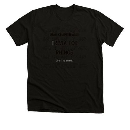 (T)Rivia for Rhinos, a Black Heather Premium Unisex Tee