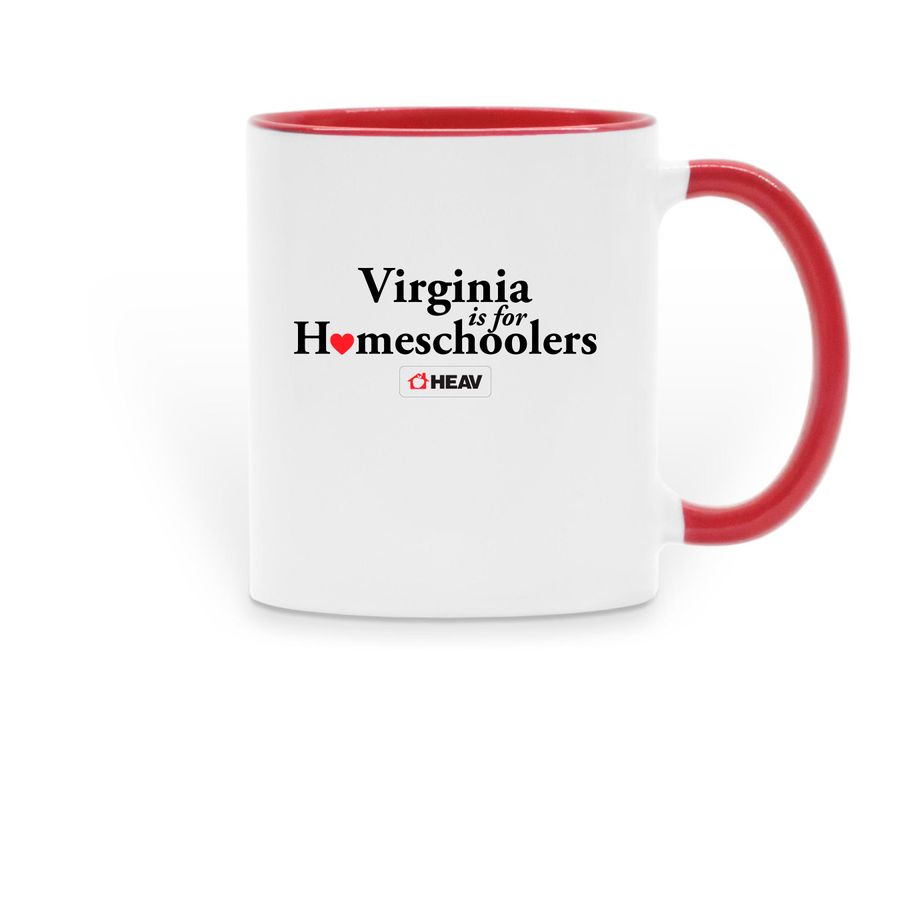 Virginia Is for Homeschoolers, a Red Two-Tone Ceramic Mug