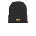 Heart Beanie, a Black Cuffed Beanie