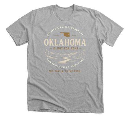 No Data Centers, a Athletic Heather Premium Unisex Tee