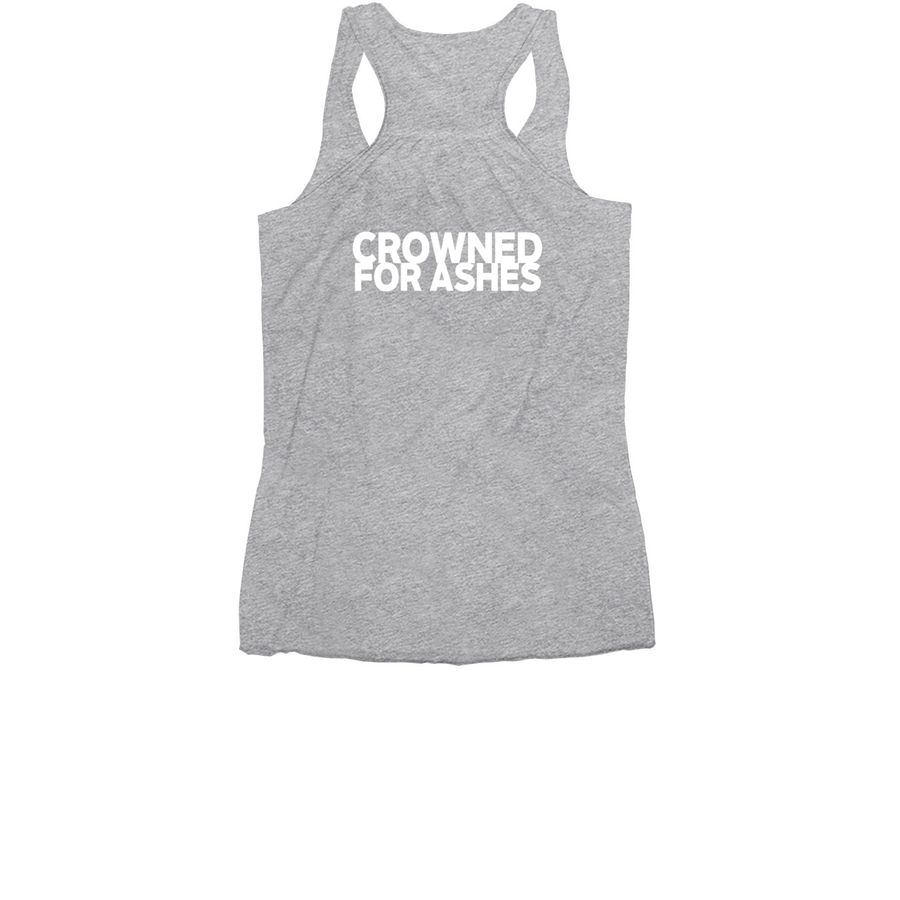 CFA Wings Like Eagles Tee, a Athletic Heather Women's Racerback (back-view)