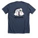 Classic B&W&nbsp;, a Heather Navy Premium Unisex Tee (back-view)
