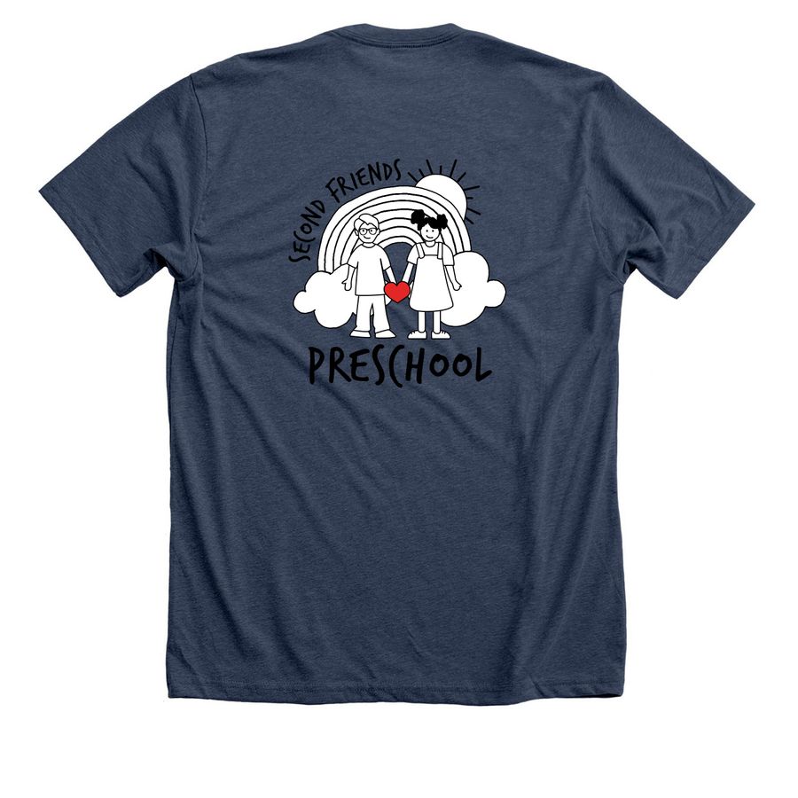 Classic B&W&nbsp;, a Heather Navy Premium Unisex Tee
