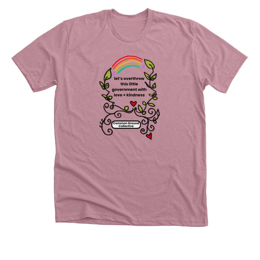 Overthrow, a Heather Orchid Premium Unisex Tee