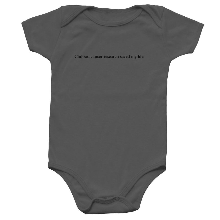 Childhood Cancer Onesie, a Charcoal Infant Onesie
