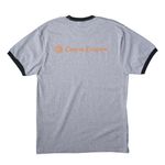 PACE Campout 2026, a Athletic Heather/ Jet Black Cotton Ringer Tee (back-view)