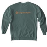 PACE Campout 2026, a Blue Spruce Comfort Colors Crewneck Sweatshirt (back-view)