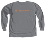 PACE Campout 2026, a Granite Comfort Colors Long Sleeve Tee (back-view)