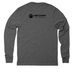 Oh Heck, a Aluminum Grey Allmade Eco Triblend Long Sleeve Tee (back-view)