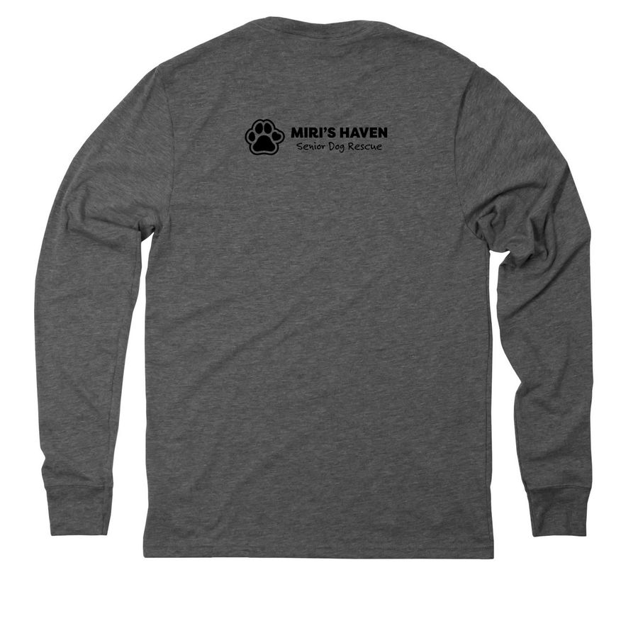 Oh Heck, a Aluminum Grey Allmade Eco Triblend Long Sleeve Tee (back-view)