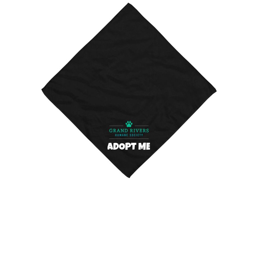 ADOPT ME BANDANA, a Black Cotton Bandana