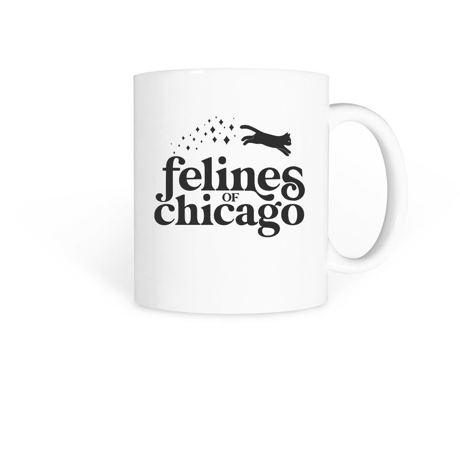 Felines of Chicago - Logo Mugs, a White Coffee Mug