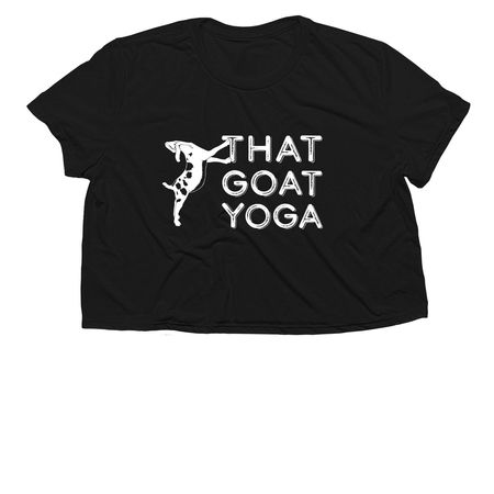 That Goat Yoga, a Black Women?s Flowy Cropped Tee