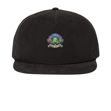 Gamin' With Donny Hat, a Black Printed Umpqua Snapback Cap