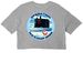 (USS) Santa Fe at the North Pole, a Athletic Heather Women?s Cropped Cotton Tee (back-view)