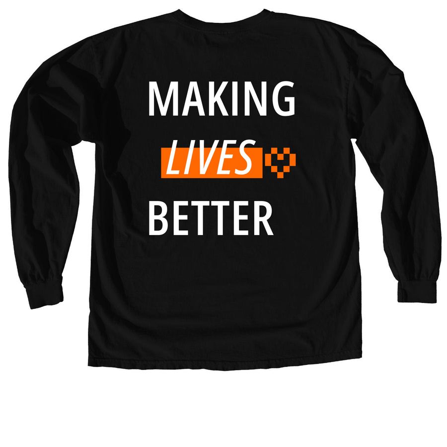 Share the Love (Navy & Black), a Black Comfort Colors Long Sleeve Tee