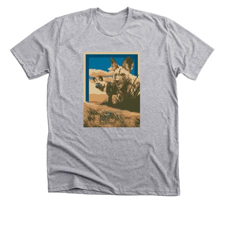 SAFE African Painted Dog front logo only, a Athletic Heather Premium Unisex Tee