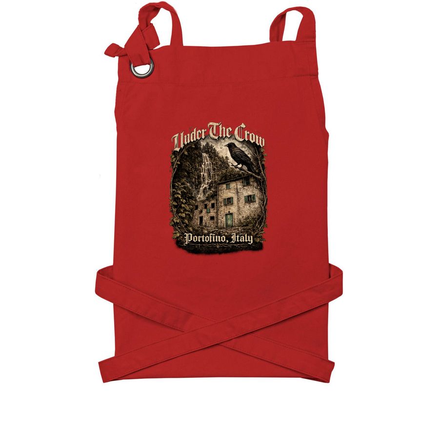 Under The Crow&nbsp;, a Red Cotton Canvas Pocket Apron