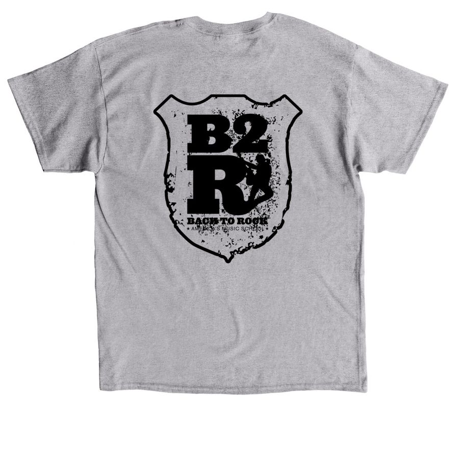 Bach to Rock Logo - Black, a Sport Grey Classic Unisex Tee (back-view)
