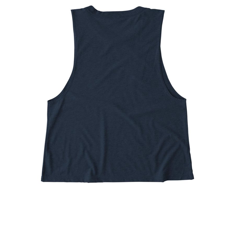 Hard Luck Ranch, a Rebel Blue Allmade Eco Triblend Women?s Muscle Tank (back-view)
