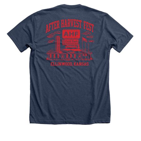 AHF Social Club Front & Back Print&nbsp;, a Heather Navy Premium Unisex Tee