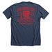 AHF Social Club Front & Back Print&nbsp;, a Heather Navy Premium Unisex Tee (back-view)