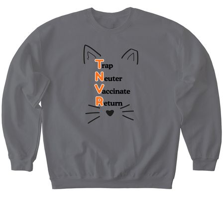 TNVR Team, a Charcoal Softstyle Crewneck Sweatshirt