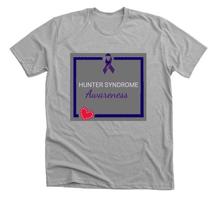 Hunter Syndrome Awareness, a Athletic Heather Premium Unisex Tee