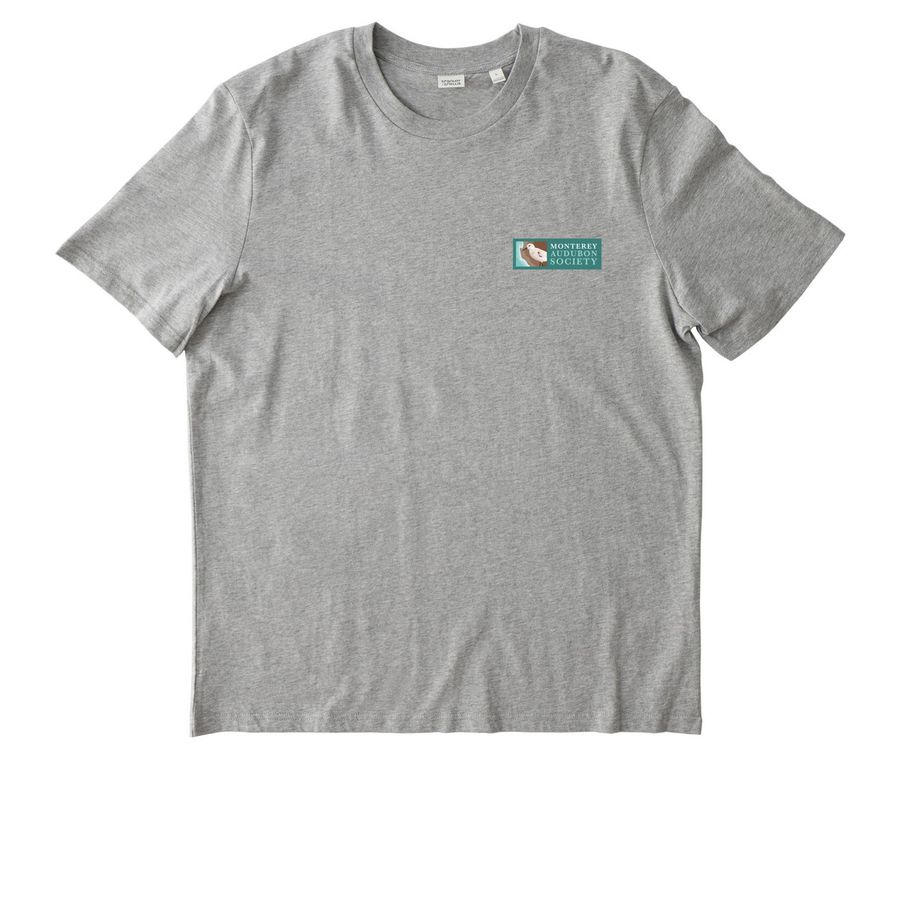 Heermann's Gull Logo Wear (black font), a Heather Grey Stanley/Stella Unisex Creator 2.0 Tee