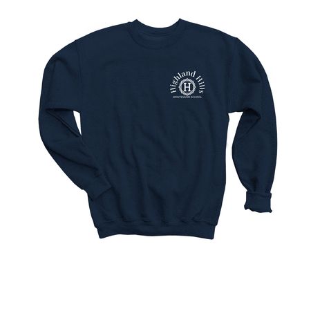 Highland Hills Spirit Gear, a Navy Youth Crewneck Sweatshirt