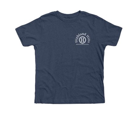 Highland Hills Spirit Gear, a Heather Navy Premium Youth Tee