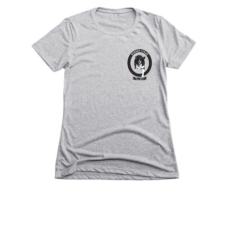 Border Collie Est. 1893, a Dark Heather Grey Women's Slim Fit Tee