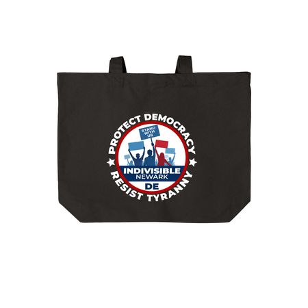 Cotton Canvas Tote, a Deep Black Cotton Canvas Tote Bag