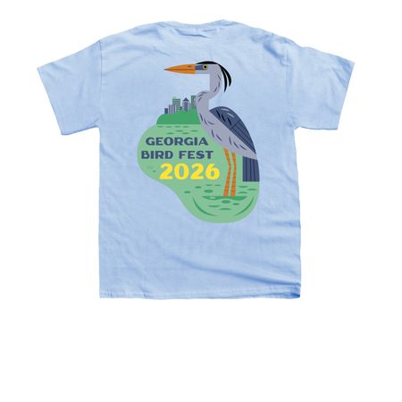 Georgia Bird Fest 2026 T-Shirt, a Light Blue Youth Unisex Tee